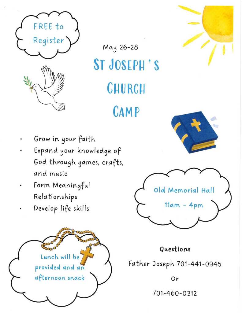 Catholic Church Camp 5/26 - 5/28 2026