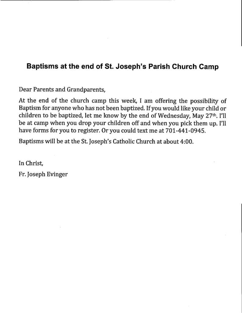 Baptism Offer