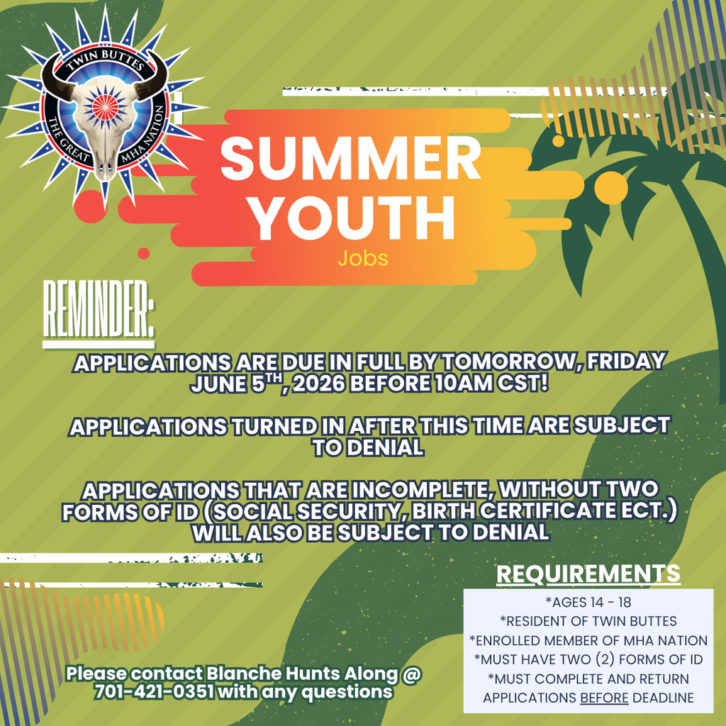 Summer Youth Job Applications are due tomorrow 6/5/26!