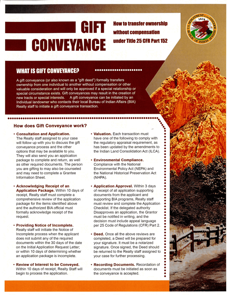 Gift Conveyance explanation by BIA Real Estate Services - Pg1