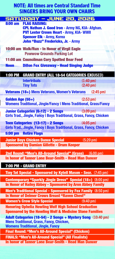 tb powwow 2026 saturday schedule