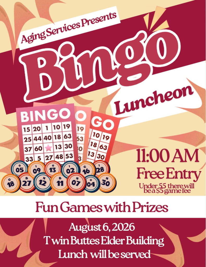 Elders Bingo 8/6/26