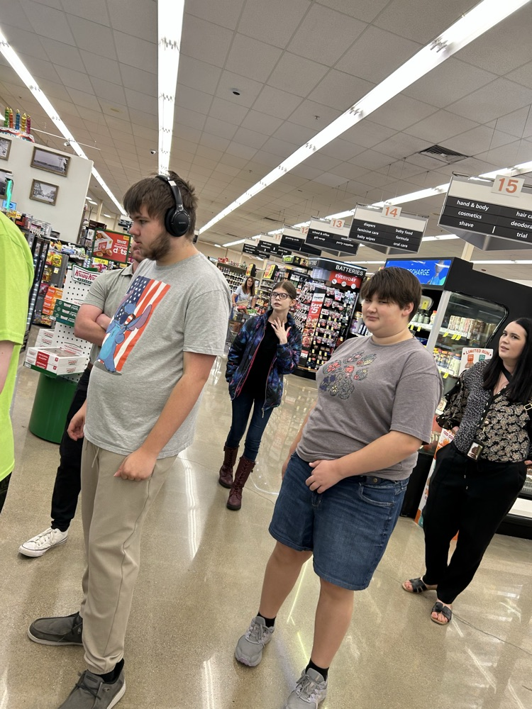Mr. Hahn’s class went to Kroger for our shopping Trip. The students then cooked an “Italian Feast” for lunch! Great work!!! 
