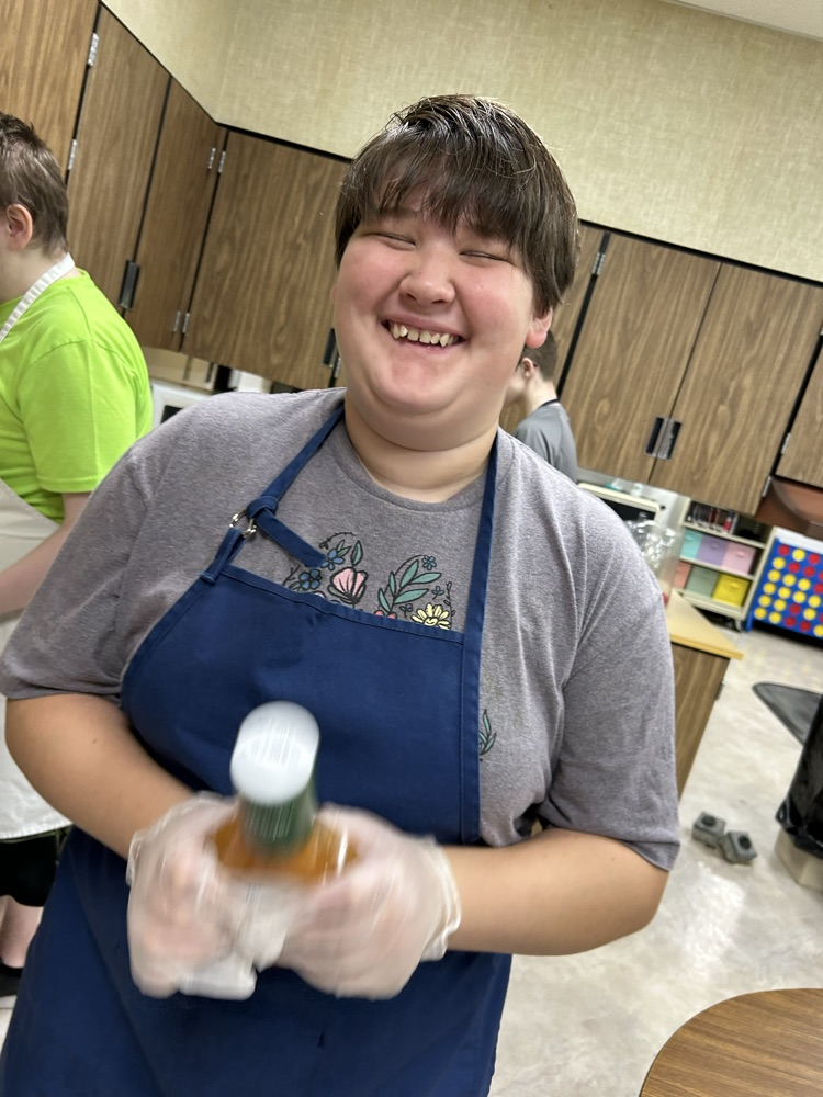 Mr. Hahn’s class went to Kroger for our shopping Trip. The students then cooked an “Italian Feast” for lunch! Great work!!! 