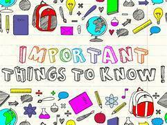 Important Things to Know