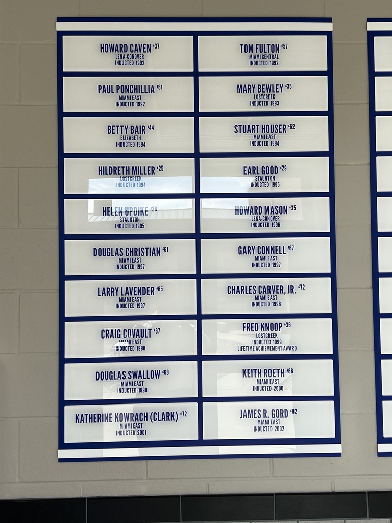 Alumni Hall of Fame Name Board