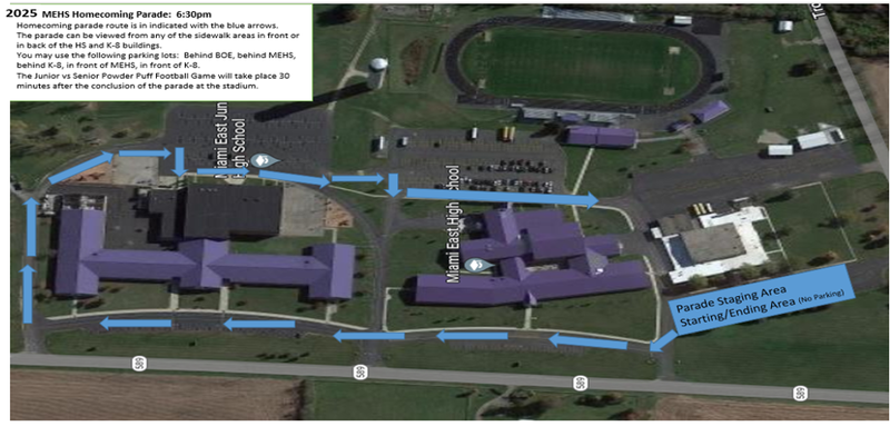 homecoming parade route