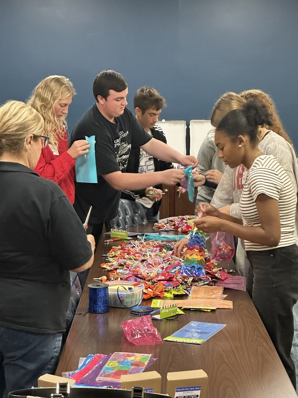 Students Packing Birthday Bags