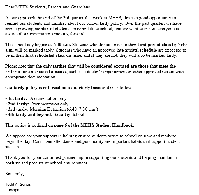 tardy policy