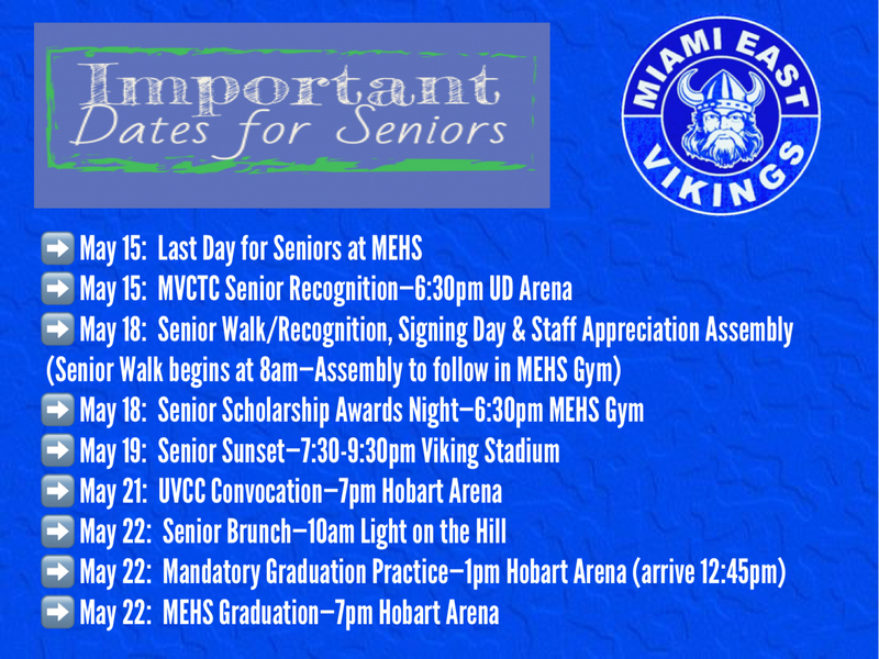 Senior Important Dates