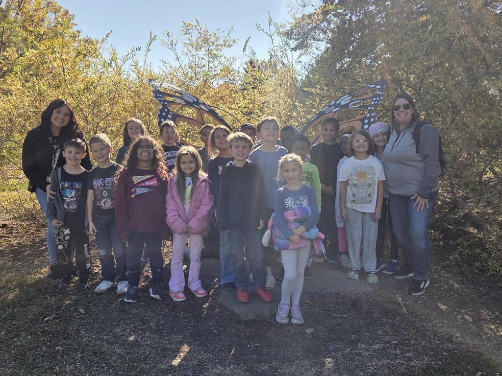 Bauer 2nd Graders plant bulbs at Cox Arboretum
