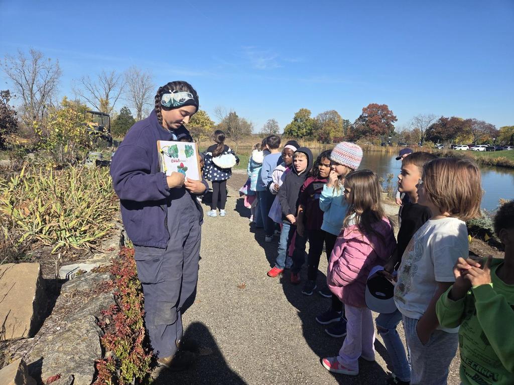 Bauer 2nd Graders plant bulbs at Cox Arboretum