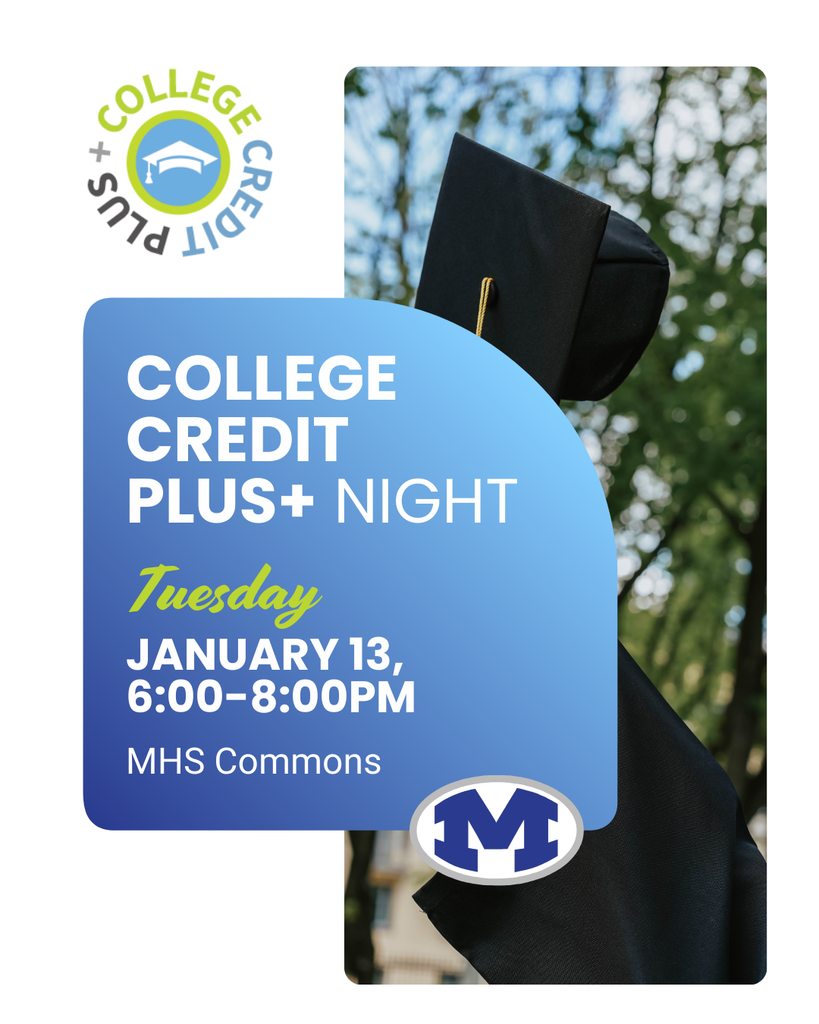 College Credit Plus Meeting January 13, 6-8 pm