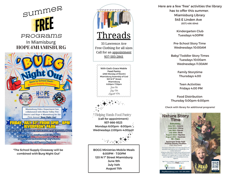 FREE Summer Programs in Miamisburg