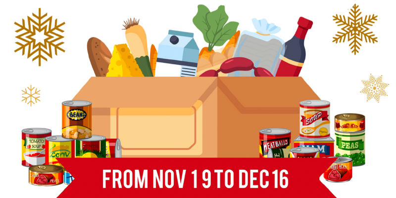 box of food with banner saying from Nov 19 to Dec 16
