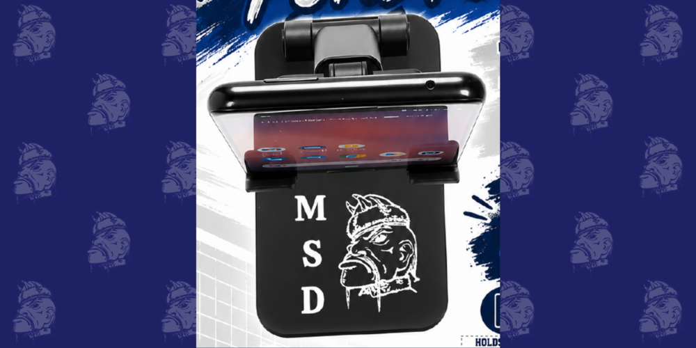 Phone holder with MSD and Tartar logo