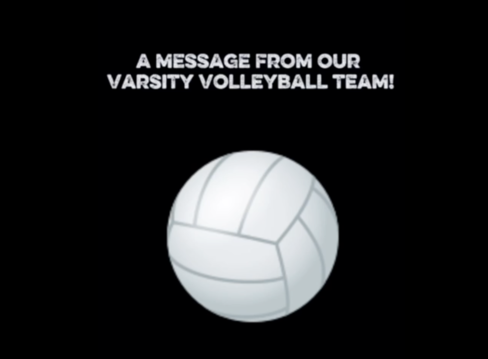 Volleyball on a black background