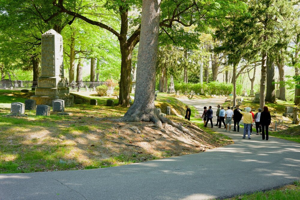 view of Glenwood cemetery