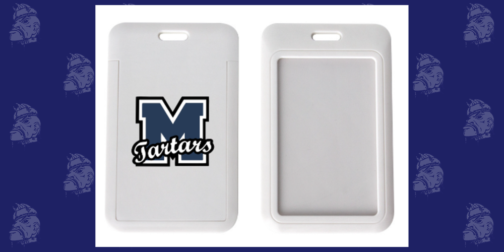 ID badge holder with MSD Tartars logo