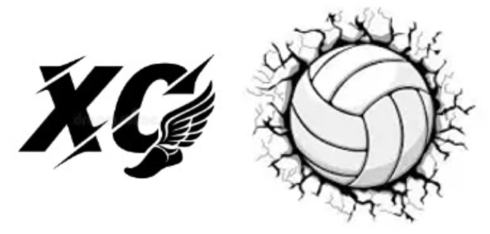 Cross country and Volleyball logos