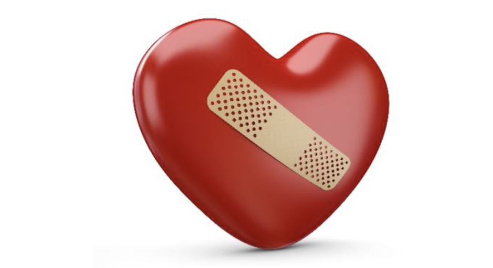 Heart with a bandaid on it