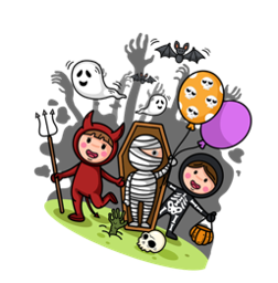Group of kids in costumes