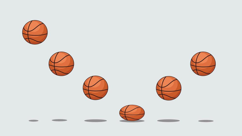 bouncing basketball