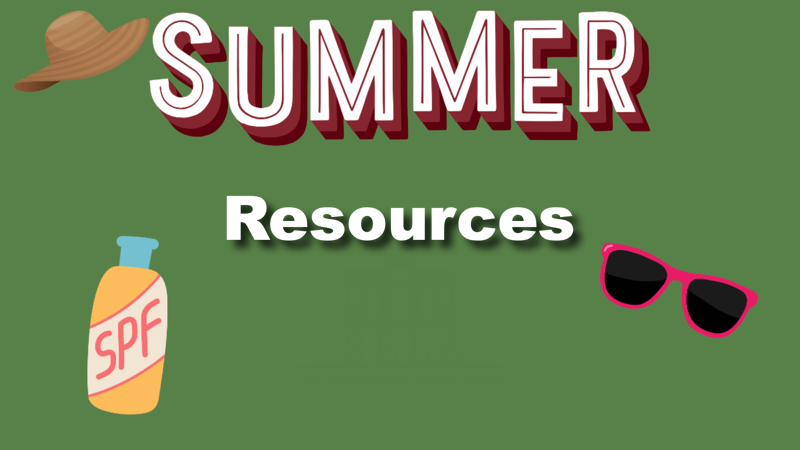 Summer resources with hat, sunglasses and sunscreen