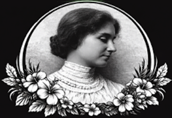 Side view of Helen Keller