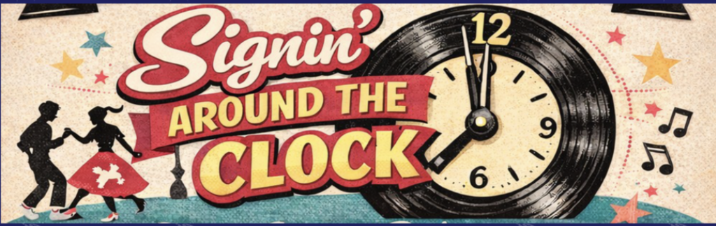 Signin' Around the Clock logo for Singing Hands