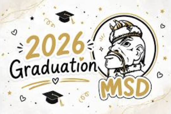 2026 Graduation MSD in gold and black letters with the Tartar mascot