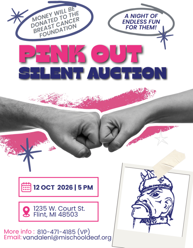 Pink out auction flyer