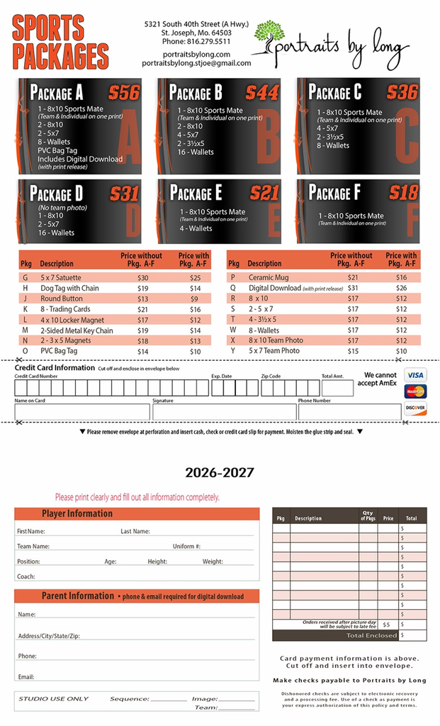sports package flyer