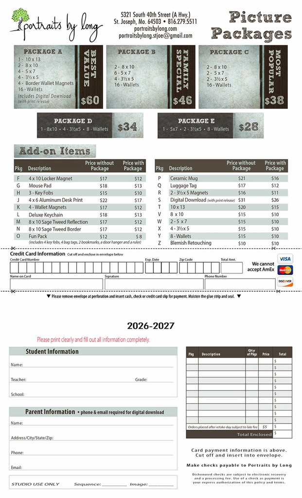 picture packages order form