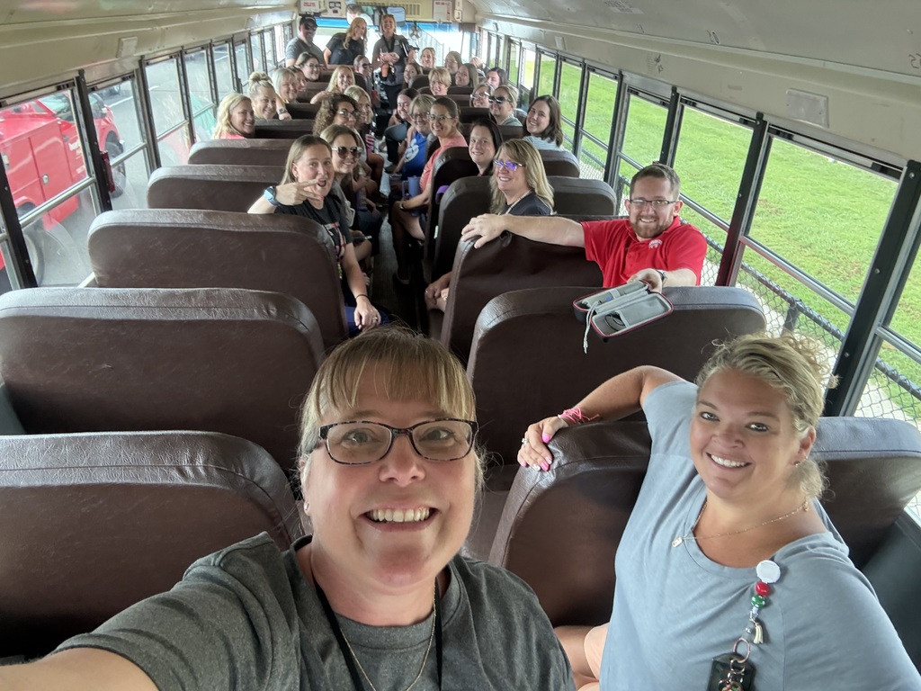 School bus field trip for the staff, driven by Mrs. Duran