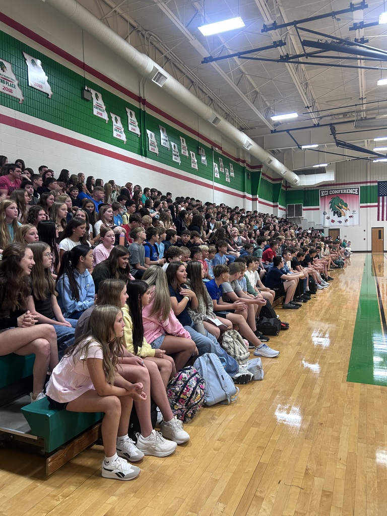 Junior high and high school students in an assembly