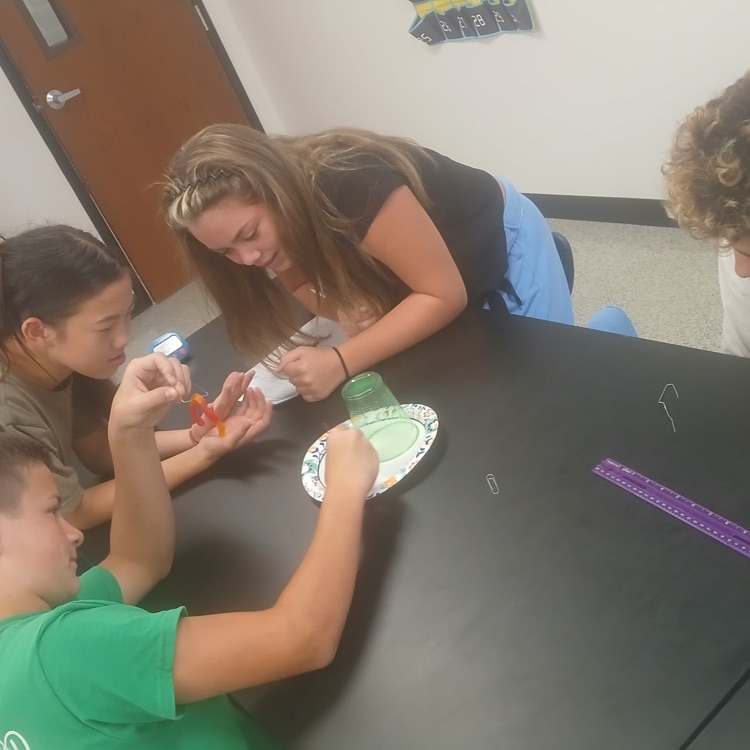 science students completing a lab