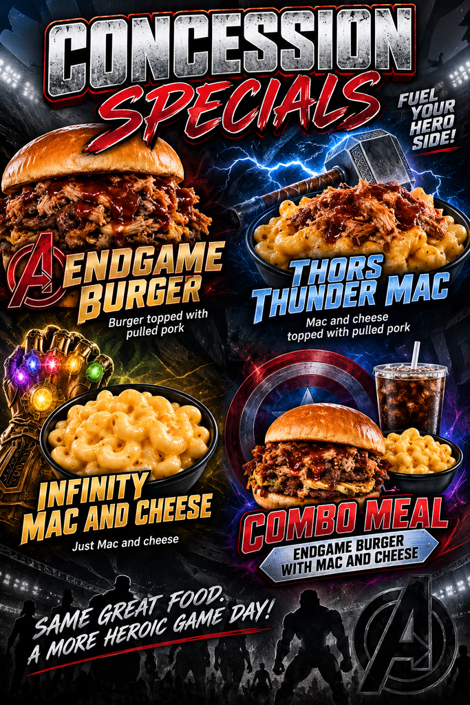 concession stand menue