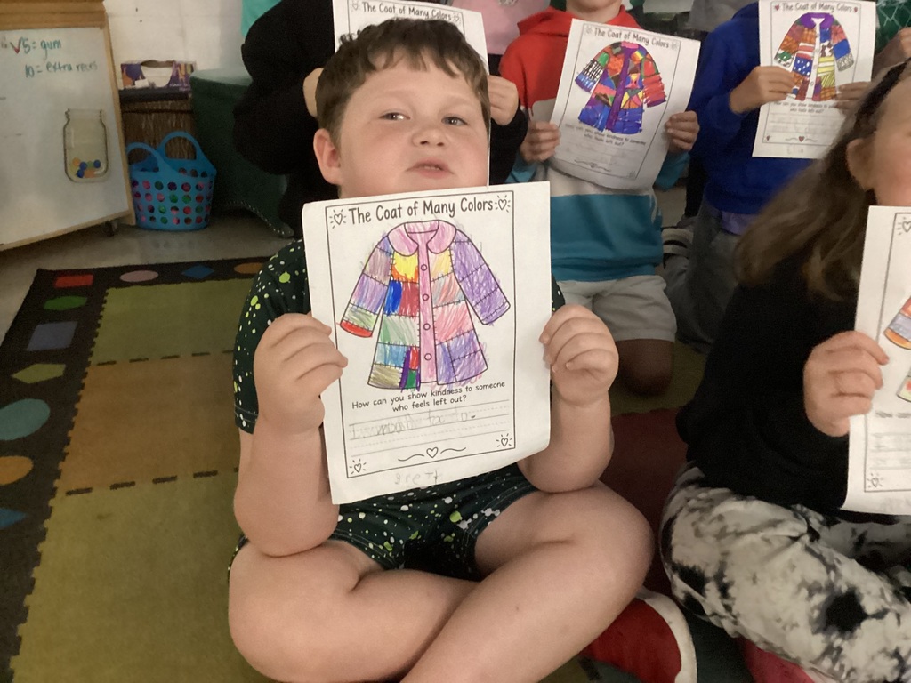A student with a coat of many colors