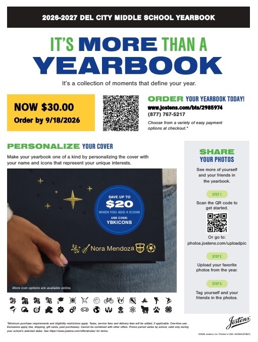 Yearbook Design with personalized icons