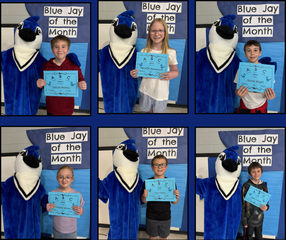 Picture of students chosen for Student of the Month for the month of March.
