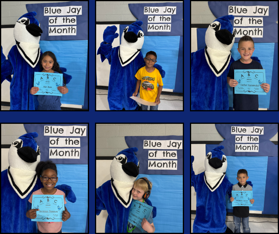 Picture of students chosen for Student of the Month for the month of March.