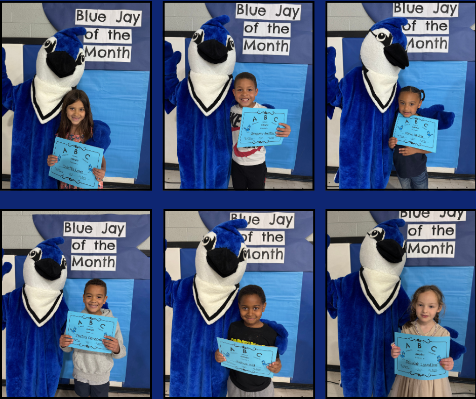 Picture of students chosen for Student of the Month for the month of March.