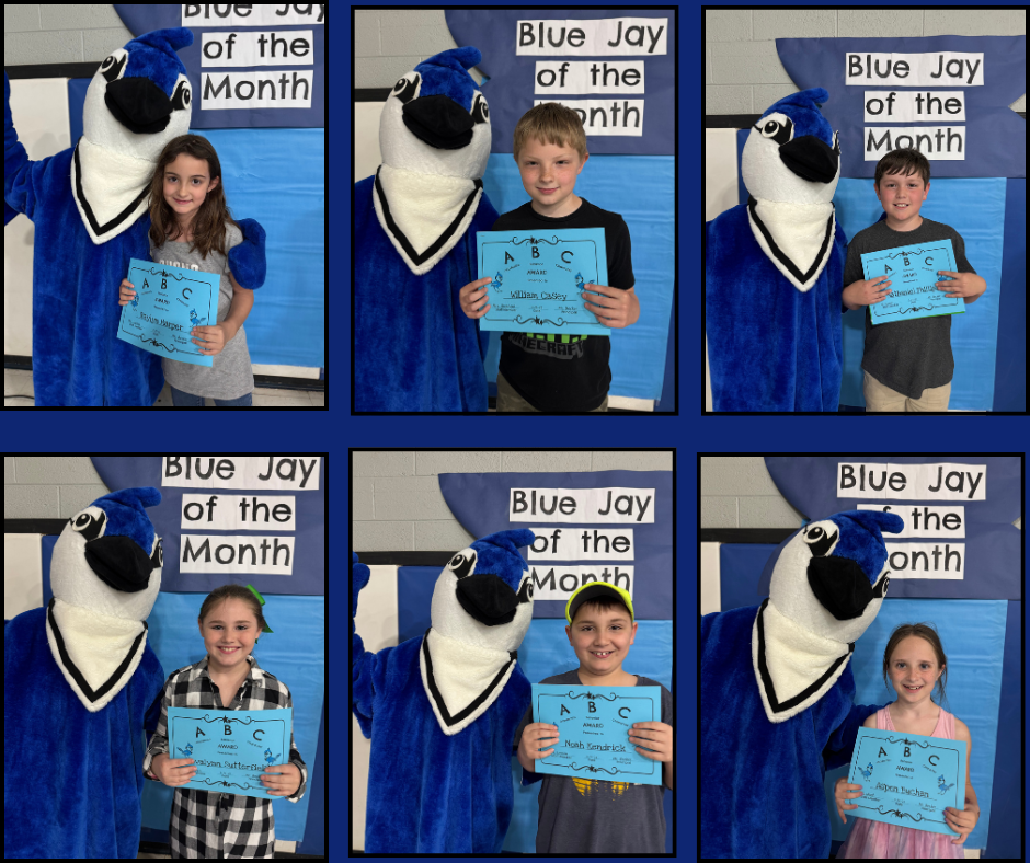 Picture of students chosen for Student of the Month for the month of March.
