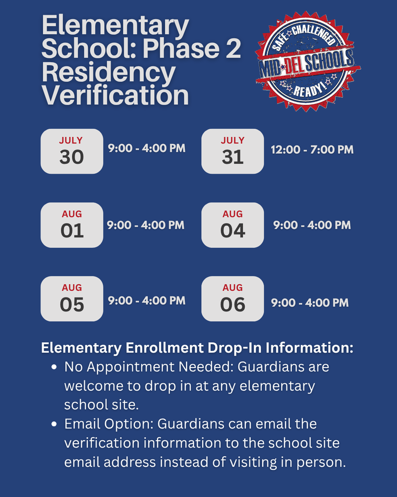 Elementary Phase 2 Residency Verification