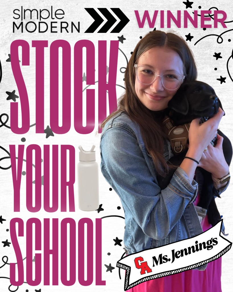 Ms. Jennings is a Winner of Simple Modern's Stock Your School!