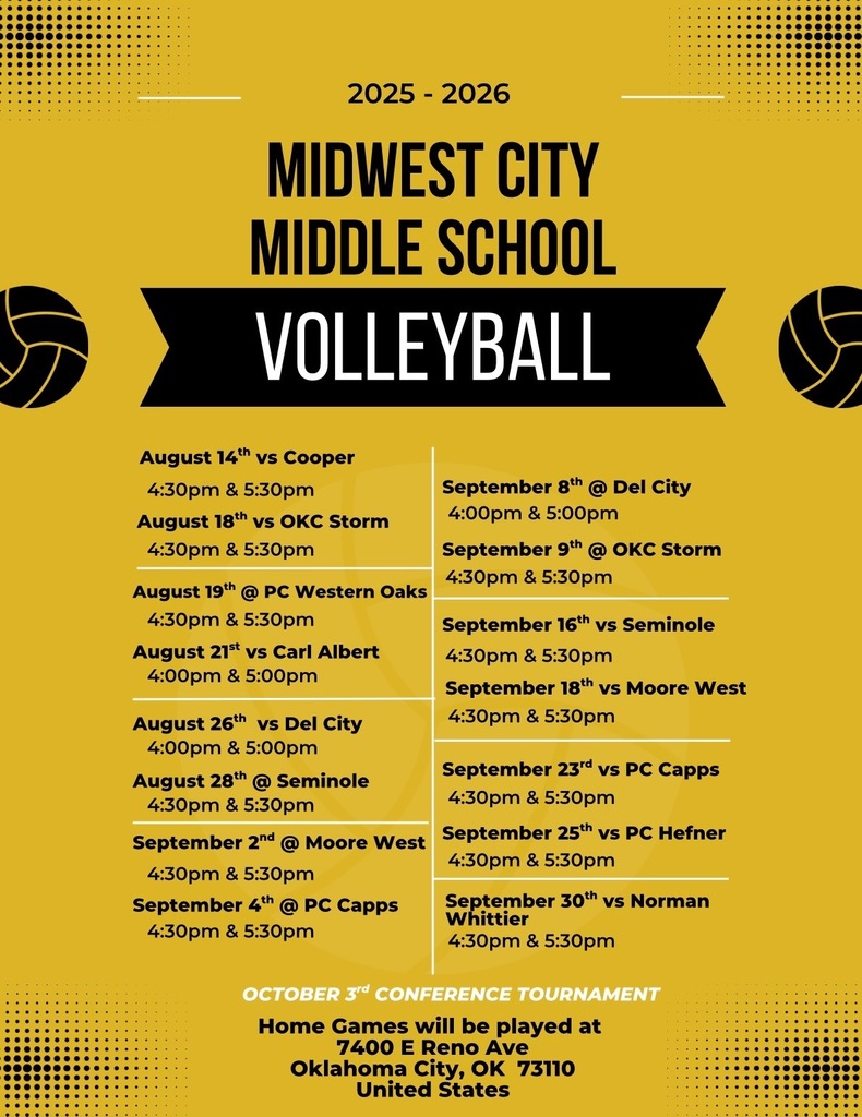 MCMS Volleyball Schedule
