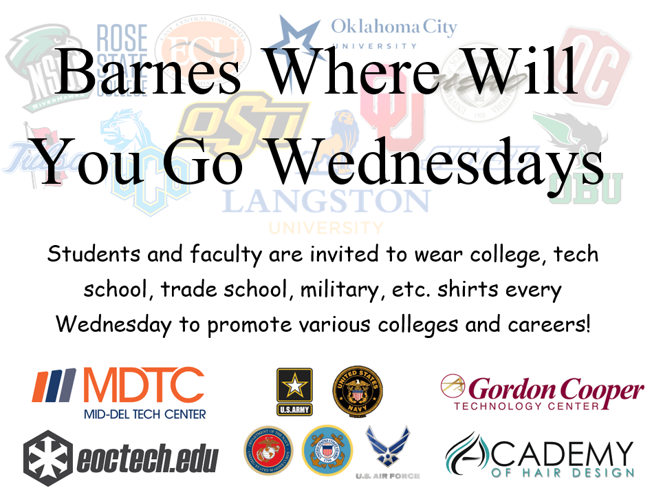 Where Will You Go Wednesdays flyer. 
