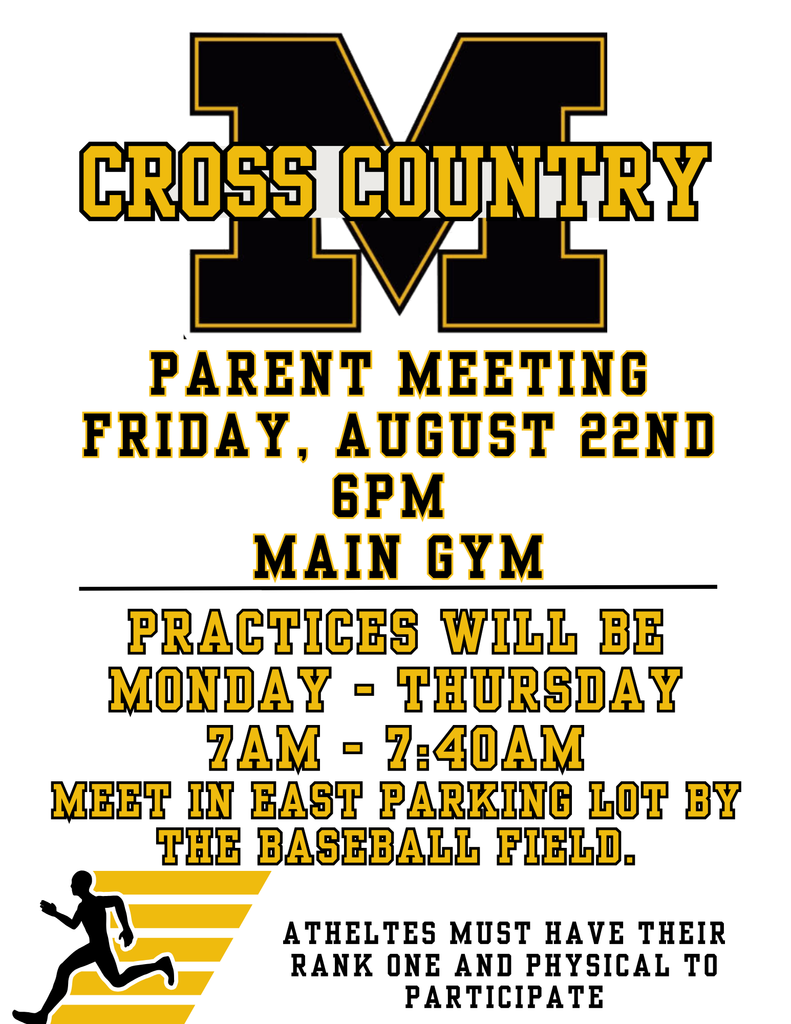 Parent meeting Tuesday August 22nd @ 6pM in main gym