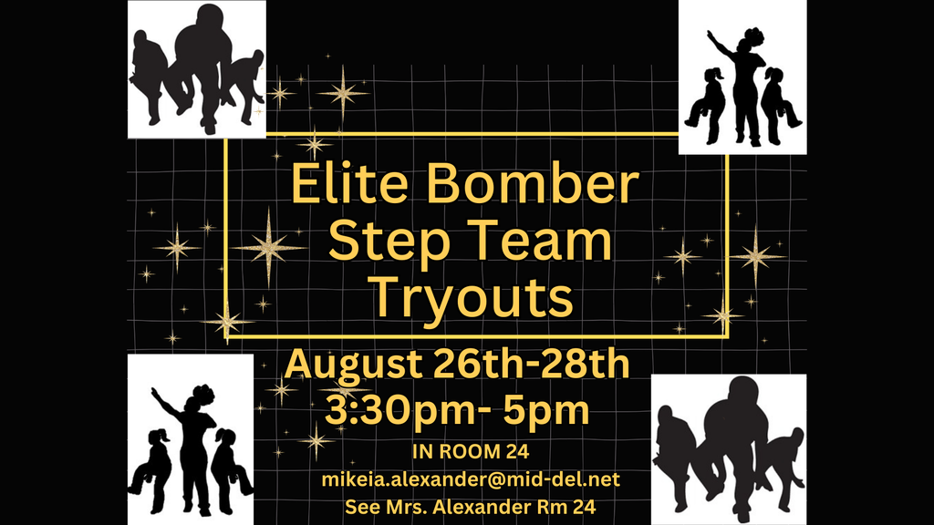 Step Team Tryouts 8/26-8/28 3:30-5